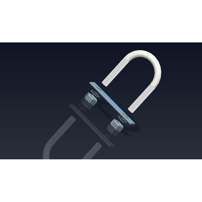 Aoje-Link Round U Bolt 2.36"(60mm) Inner Width M8 Thread 304