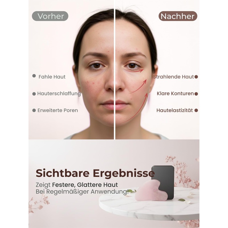 Gua Sha Gesichtswerkzeuge, Guasha Werkzeug für Gesicht Akupunkturtherapie Triggerpunkt Behandlung