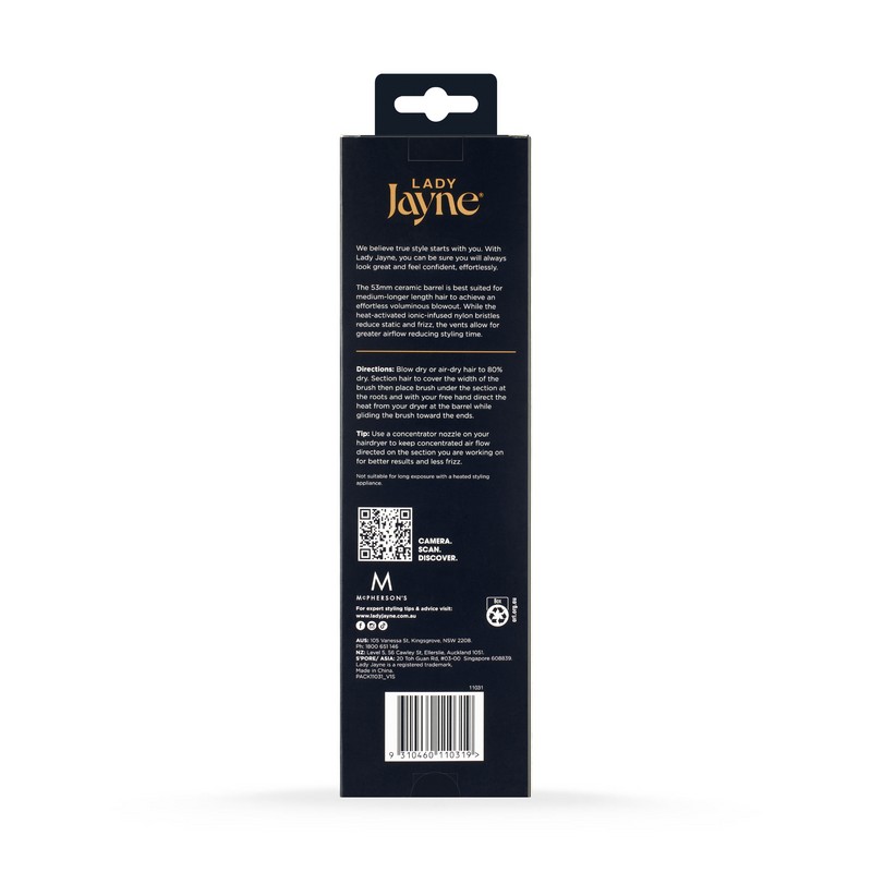 Lady Jayne Salon Pro Large Ceramic Radial Brush