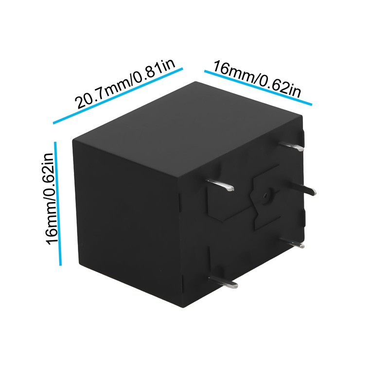 ECSiNG Pack of 5 812H-1C-C-12V Relays for Industrial Control Panels