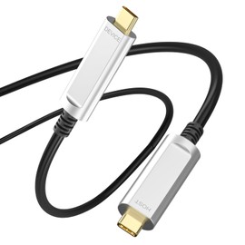 DWLCWY USB C Cable 33ft Fiber Optic|10Gbps Active Optical USB 3.2 Gen2 High Speed Type C Cable |Compatible with Cameras,Webcams,Projectors,VR/AR,Hubs,HDDs Silver