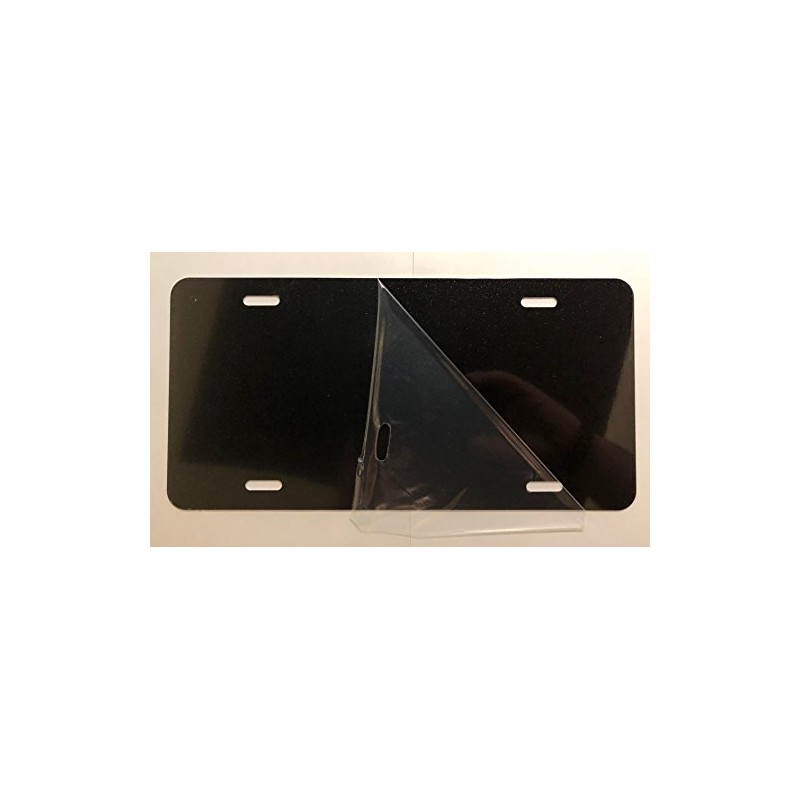 0.040 Black Metallic Blank Metal License Plate