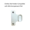 SPANSEE 2 PCS White Clothes Rail Holder Compatible with IKEA