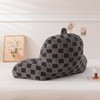 Aimuan Reading Pillow Checkered Bed Rest Wedge Backrest Checkerboard Pillow