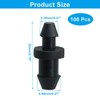 Unlorspy 100Pcs 1/4" Black Barbed Coupling Fittings Drip Irrigation System