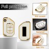 TOMALL for Jeep Key Fob Cover with Keychain, 4 Buttons