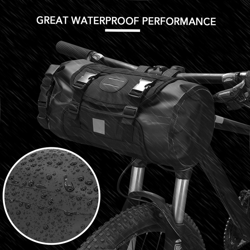 Waterproof Bike Handlebar Bag Front Bicycle Dry Pack Large Capacity