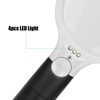 Reading Handheld Magnifying Glass Battery Powered 4LED 4X 30X Lens