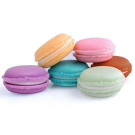 HappyHome Portable Mini Macaron Jewelry Case, Earrings, Ring, Accessory Case, Trinket Case, Set of 6 Colors