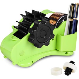 Dispensador de Cinta Adhesiva Multifuncional, Despachador Cinta Adhesiva Semiautomático Soporte, Dispensador de Adhesiva Organizador para Sublimación, Oficina, Hogar, Material ABS