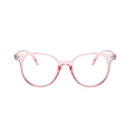 OWL Vintage Round Fashion Blue Light Blocking Reading Eyeglasses - Lightweight Frame, Anti Eyestrain UV Glare Filter Eyewear for Women Men - Ideal for Computer, Reading, Gaming, TV, Phones - Pink