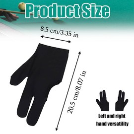 ZGIOPGEIN 4 Pcs Snooker Billiard Gloves Anti Slip 3 Fingers Gloves Elastic Pool Gloves Billiard Accessories for Men Women Shooters Snooker