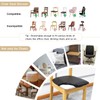 Leather Stretch Chair Seat Covers with Elastic Ties,Waterproof Dining Room