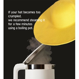 WITHMOONS Straw Hats for Women Floppy Sun Yellow Hats Beach Wide Brim Oversized UPF 50 with Strap Summer Roll Up SZ90045 (Yellow)