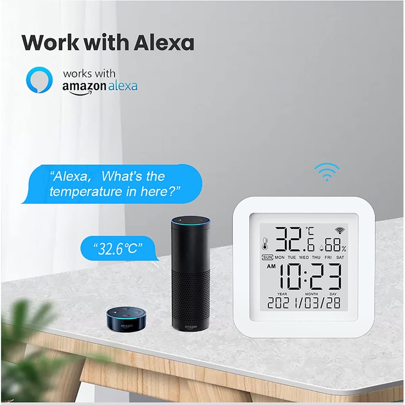 Smart WiFi Temperature Humidity Monitor: TUYA Wireless Temperature Humidity Sensor