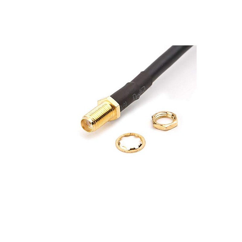 tooloflife RG174 Pigtail Cable Copper Coax Cables for Wireless Security