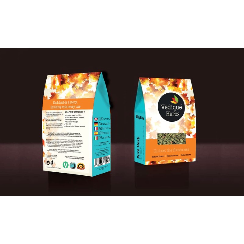 VEDIQUE HERBS Stevia - 250g (8.8oz) | Raw, Crude, Dried