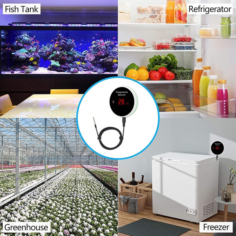 WiFi Temperature Sensor Smart Thermometer: Digital Temperature Monitor Gauge with