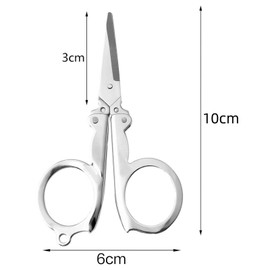 Stainless Steel Folding Scissors Portable Foldable Travel Scissors Metal Scissors for Craft, Sewing 10cm(2 Packs),Thread Cutter,Small Scissors