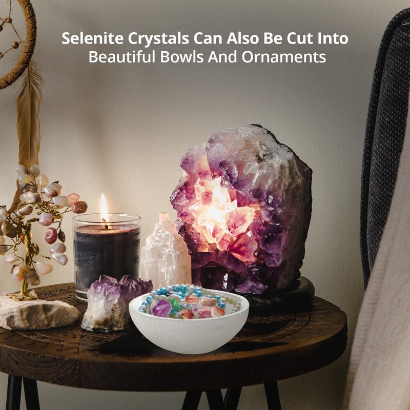 Himalayan Glow WBM Selenite Crystal Bowl - 4 Inch for