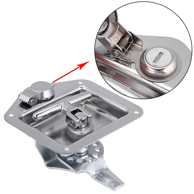 Stainless Steel Folding T Shape Handle Lock Tool Box Keys