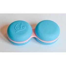 Sports Vision's 3 Pieces New Macaroon Dark Blue Contact Lens Storage/Soaking Case CE Marked