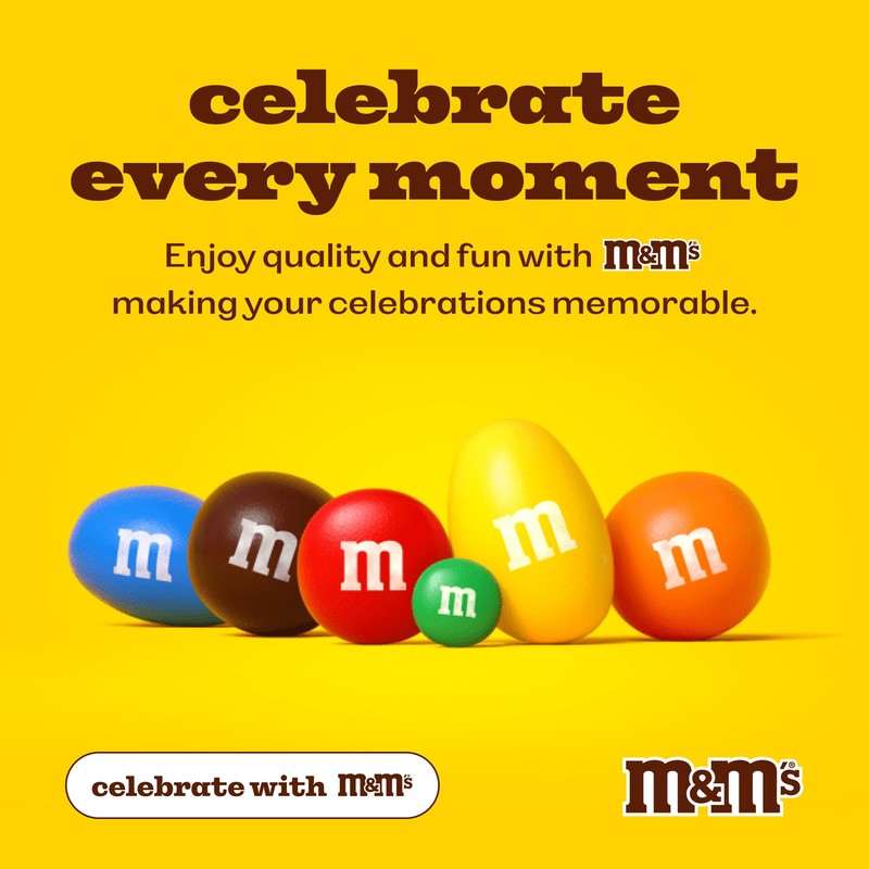 M&M’S WORLD Yellow Milk Chocolate Candy for Birthday Party Favors,