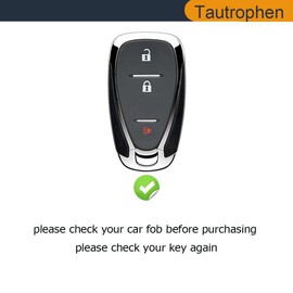 Tautrophen Key Fob Cover Compatible with Equinox 2018-2022 Sonic 2017-2020 Spark 2016-2022 Traverse Trailblazer Trax