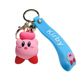 Cute Kirby Keychains For Girls Boys, Cool Pendant Keychains Accessories, Cute Kawaii Key ring Purse Backpack, Key Chain Accessories Wristlet Key chain Car Charms
