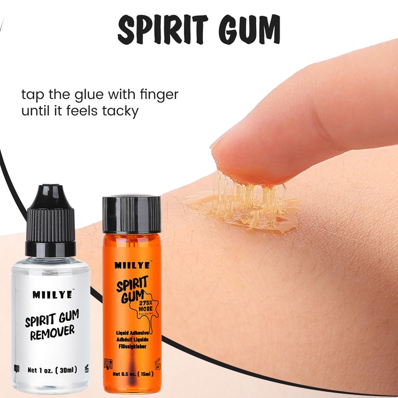 MIILYE Spirit Gum Adhesive and Remover – 15ml Professional Cosmetic