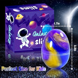 6 Pack Galaxy Slime Kit,Christmas Slime Party Favors for Kids, Non Sticky,Wet,Stress & Anxiety Relief,Slime Bulk for Boys Girl,Cute Stuffers,Super Soft Sludge Toy