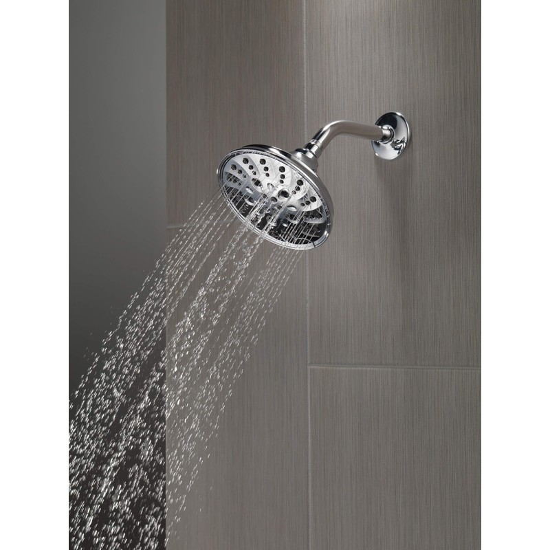 Delta Faucet 52669-BL 5-Setting H2OKinetic Trad Raincan Shower Head, Matte