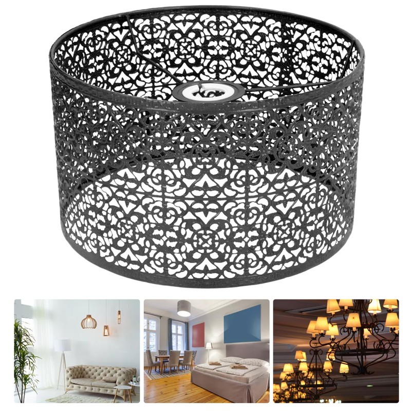 Lamp Shade Hollow Out Metal Lampshade E27 E14 Universal Use