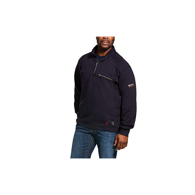 Ariat Male FR Rev 1/4 Zip Top Navy 3X-Large