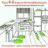 Roach Traps,Baited Glue Traps,Cockroach Trap Pet Friendly(5 apck)
