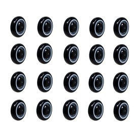 SYRATION 5" 20 Pack Polyurethane Stepped and Full Tread Face w/Double Ball Bearing Shopping Cart Wheel 5000 lbs Total Capacity