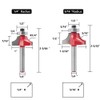 Saipor 5pcs 1/4” Shank Round Over Router Bit Roundover Edging