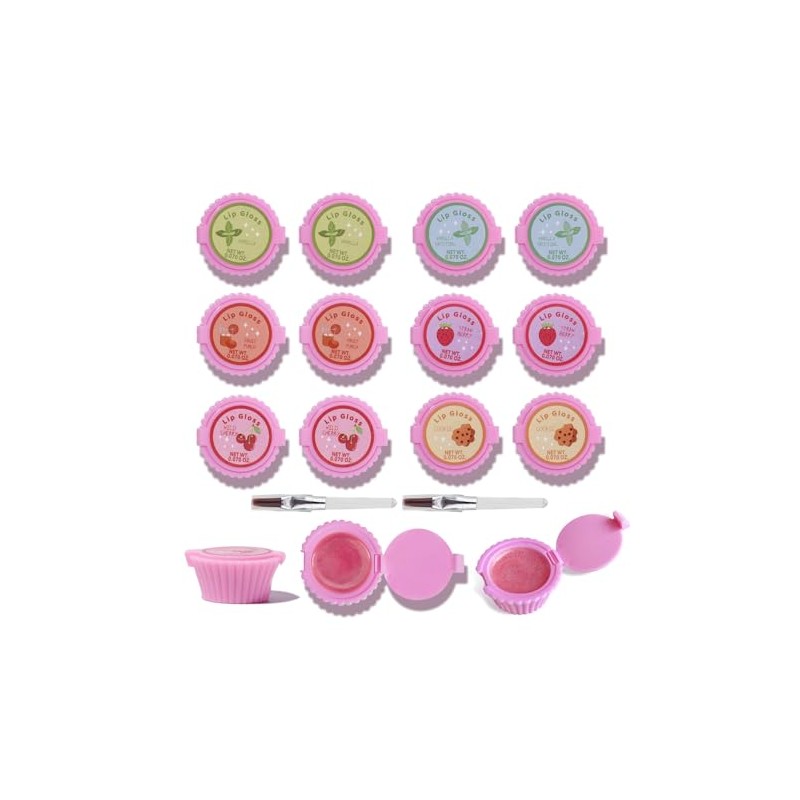 Mebtmel- 12 piezas de brillo labial de cupcakes para regalos
