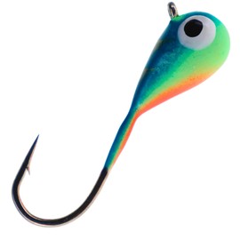 Reaction Tackle Wolfram-Eisvorrichtung, 6 mm, blau, leuchtend, 6er-Pack mit langem Schafthaken