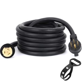 50 Amp Generator Extension Cord 13ft 14-50P to SS2-50R Heavy Duty Power Cable for RV, Transfer Switch, Home Backup, Weatherproof with Grip Handle