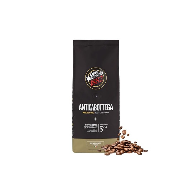 Caffe Vergnano 1882 Antica Bottega Whole Bean Arabica Medium Roast