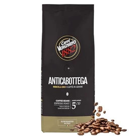 Caffe Vergnano 1882 Antica Bottega Whole Bean Arabica Medium Roast Espresso, 1.1 lbs Bag - Italian Coffee Beans with notes of Chocolate, Nuts & Caramel, Intensity 5/10-500g Bag