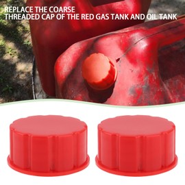 SING F LTD 4pcs 5-Gallon Gas Can Cap Coarse Thread Gas Lid Replacement Compatible with 5 Gallon 1.75 to 1.81 Inches Can Mouth Gallon Plastic and Metal Gas Cans Red