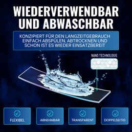 MEISTERWERK - Double-Sided Nano Tape [Extra Strong] - Glue-Free & Traceless Thanks to Gecko Effect I Non-Slip - Washable & Reusable