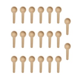 HSIXHAF Pack of 20 Round Wooden Spoons, Small, Spices Spoons, Small Wooden Spoons for Spices, Environmental Protection, Multi-Purpose Wooden Spoons, Small Wooden Spoons for Salt, Spices, Coffee, Honey