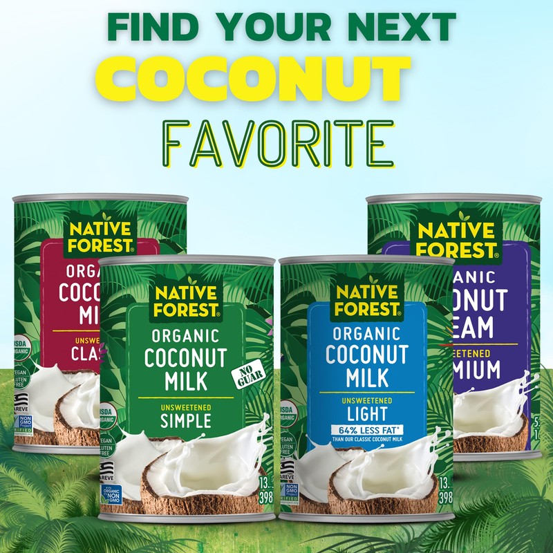 Native Forest Organic Coconut Milk Unsweetened - Coconut Milk Canned,