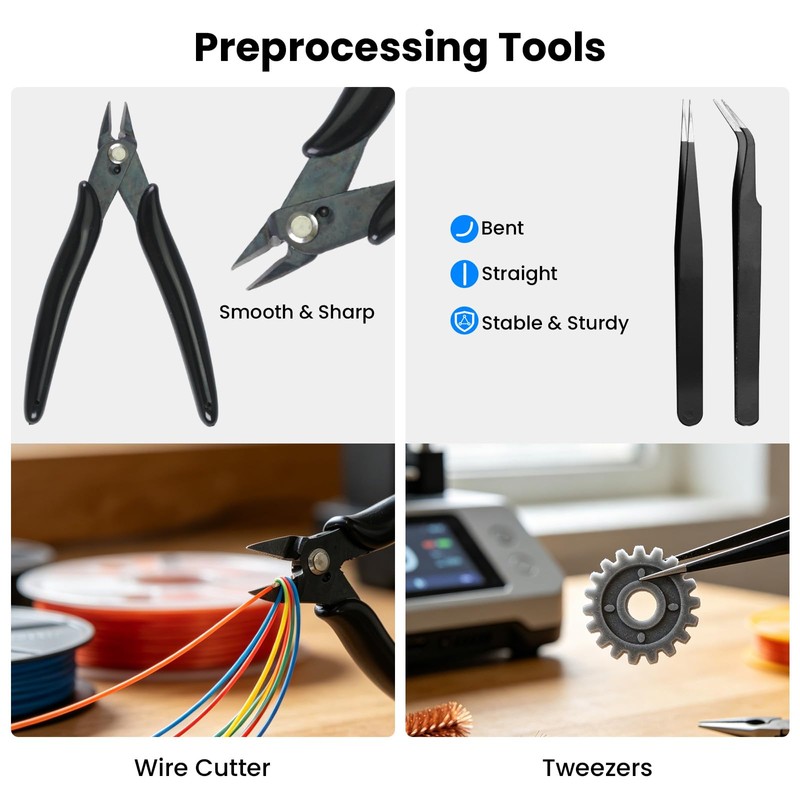 52 PCS Printer Accessories Tool Kit for 3D Printer, Compatible