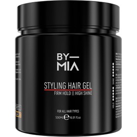 BY MIA Hair Gel 500 ml | Profesyonel Wet-Look Styling Gel for Extreme Shine & Strong Hold | Premium Gel for Men, Women and Children Without Alcohol