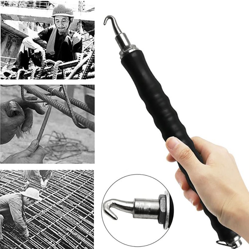 Rebar Wire Twister Tool, Semi-Automatic Retractable Hook Pull Tie Wire