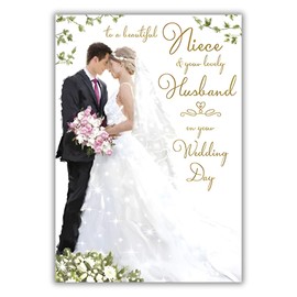 to A Beautiful Niece & Your Lovely Husband Wedding Day Card